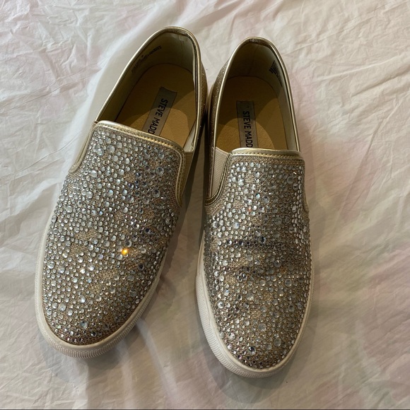 Steve Madden Crystal Slip ons SZ 9 style Ester in Beige - Picture 10 of 16